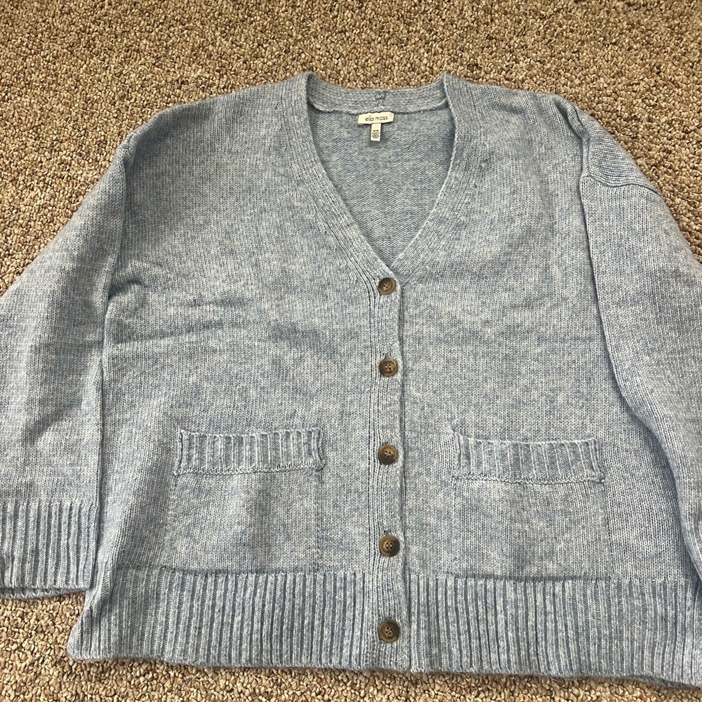 Blue cardigan